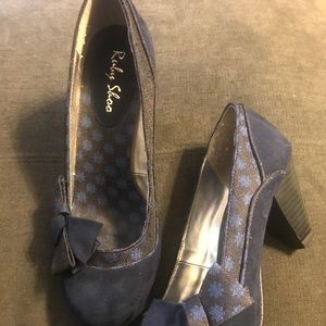 Navy and black Ruby Shoo heel